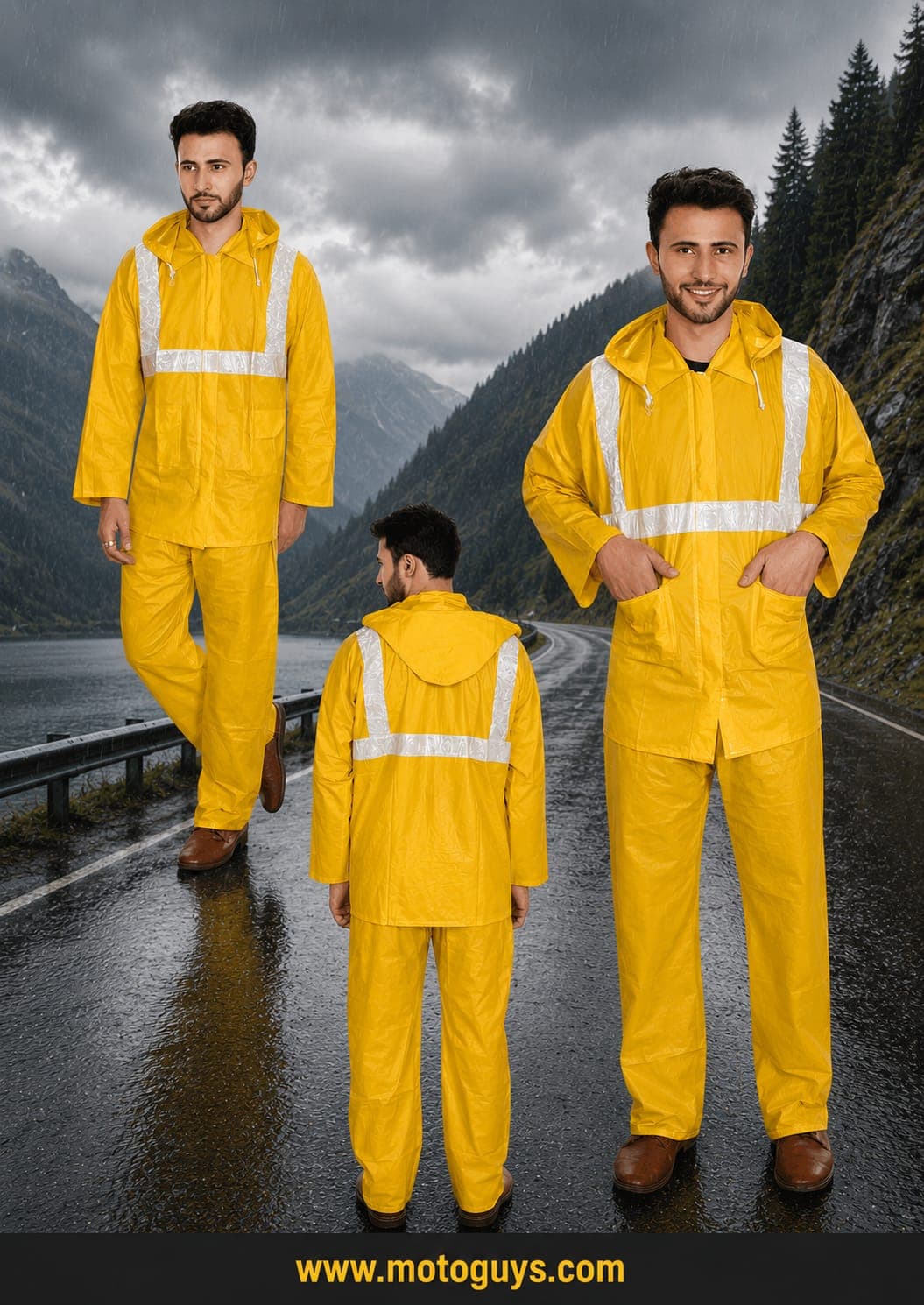Reflective Rain Cover Yellow 0.18mm - Back